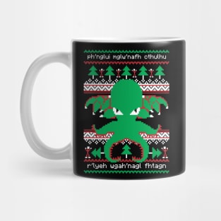 Ugly Christmas Sweater Cthulhu Mug